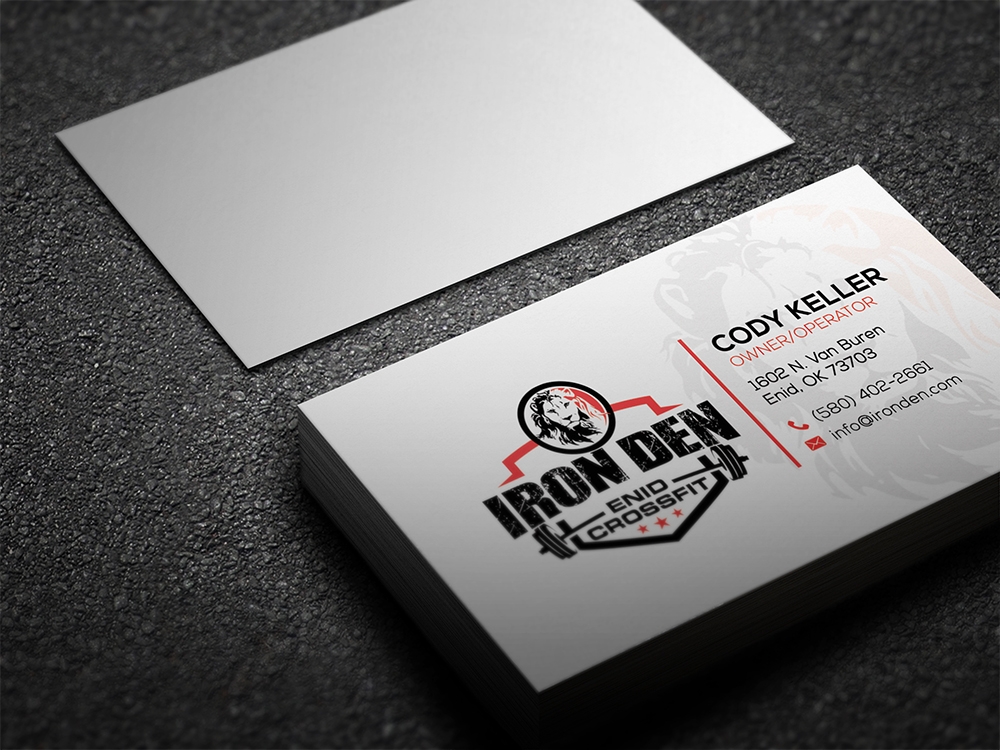 Enid Crossfit Iron Den logo design by aamir