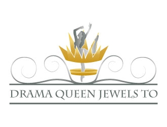 Drama Queen Jewels TO logo design by defeale