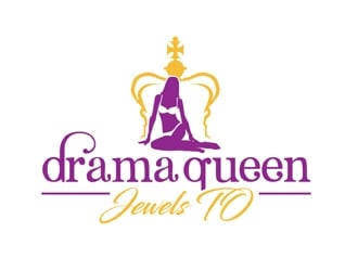 Drama Queen Jewels TO logo design by MAXR