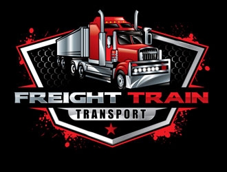 FREIGHT TRAIN TRANSPORT  logo design by shere