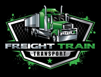 FREIGHT TRAIN TRANSPORT  logo design by shere