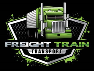 FREIGHT TRAIN TRANSPORT  logo design by shere
