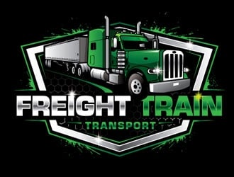 FREIGHT TRAIN TRANSPORT  logo design by shere