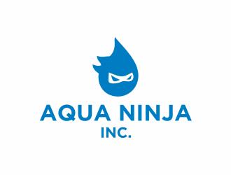AquaNinja, Inc. logo design by santrie