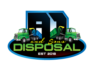 A-1 Disposal  logo design by reight