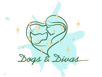 Dogs & Divas logo design by AikoLadyBug