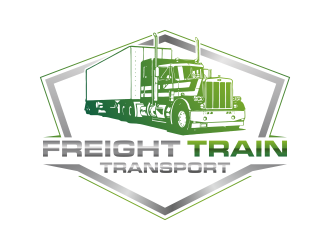 FREIGHT TRAIN TRANSPORT  logo design by qonaah