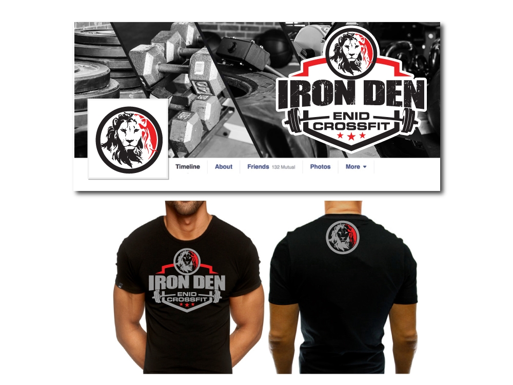 Enid Crossfit Iron Den logo design by jaize