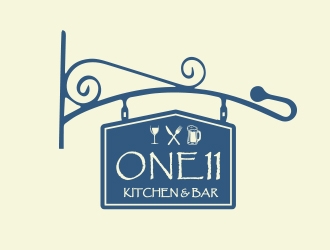 One 11 Kitchen & Bar logo design by Eliben