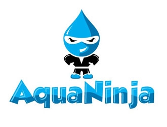 AquaNinja, Inc. logo design by shere