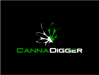 Canna Digger logo design by FloVal