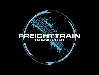 FREIGHT TRAIN TRANSPORT  logo design by BlessedArt