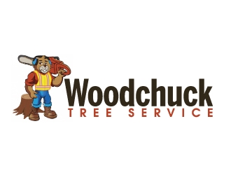 Woodchuck Tree Service logo design by ElonStark