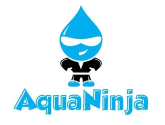 AquaNinja, Inc. logo design by shere