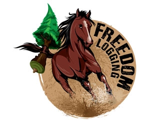 Freedom Logging Ltd logo design by shere