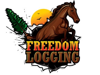 Freedom Logging Ltd logo design by shere