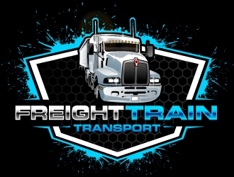 FREIGHT TRAIN TRANSPORT  logo design by aRBy