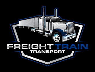 FREIGHT TRAIN TRANSPORT  logo design by daywalker