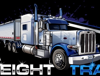 FREIGHT TRAIN TRANSPORT  logo design by REDCROW