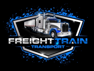 FREIGHT TRAIN TRANSPORT  logo design by jaize