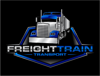 FREIGHT TRAIN TRANSPORT  logo design by mutafailan
