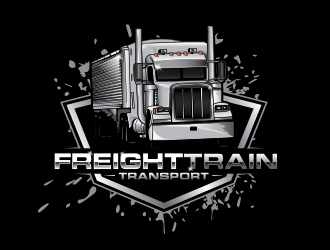 FREIGHT TRAIN TRANSPORT  logo design by Eliben