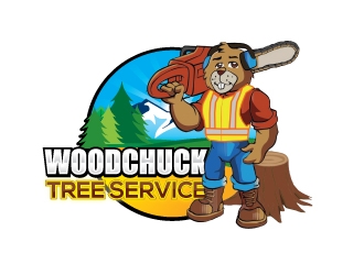 Woodchuck Tree Service logo design by dshineart