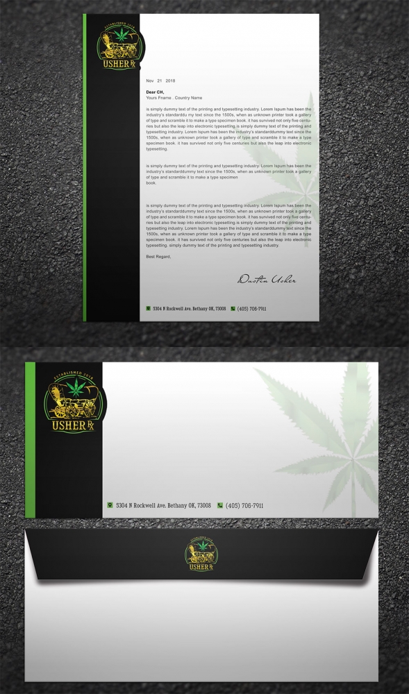 Usher Rx logo design by aamir