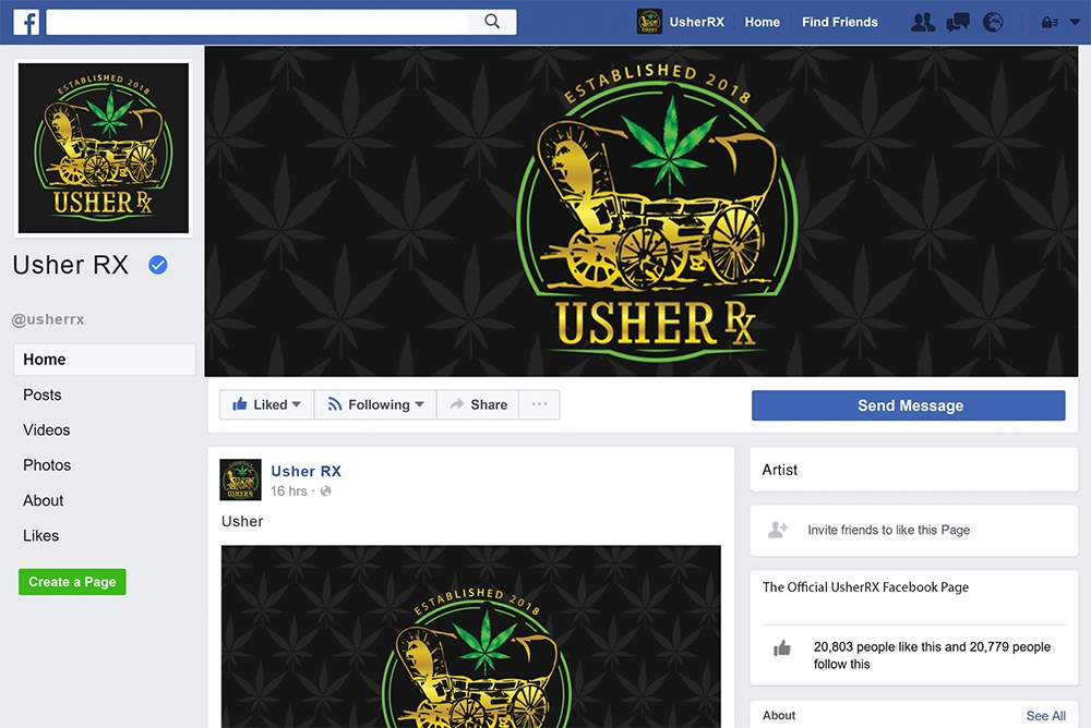 Usher Rx logo design by aamir