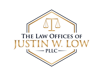 The Law Offices of Justin W. Low, PLLC logo design by BeDesign