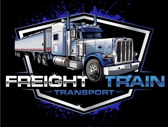 FREIGHT TRAIN TRANSPORT  logo design by REDCROW