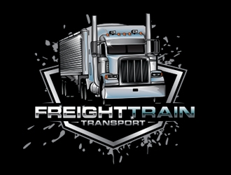 FREIGHT TRAIN TRANSPORT  logo design by Eliben
