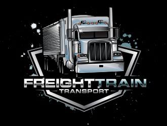 FREIGHT TRAIN TRANSPORT  logo design by Eliben