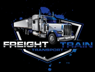 FREIGHT TRAIN TRANSPORT  logo design by Eliben