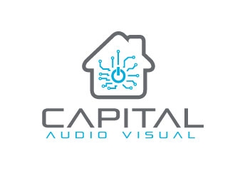 Capital Audio Visual logo design by REDCROW
