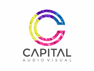 Capital Audio Visual logo design by mutafailan