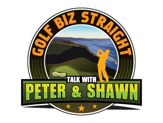 Golf Biz Straight Talk with Peter & Shawn logo design by Suvendu