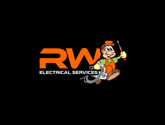 RW Electrical Services logo design by ubai popi