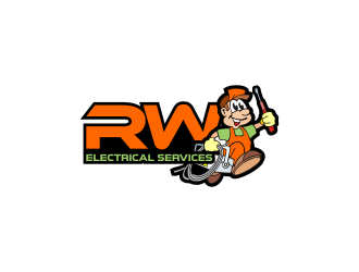 RW Electrical Services logo design by ubai popi