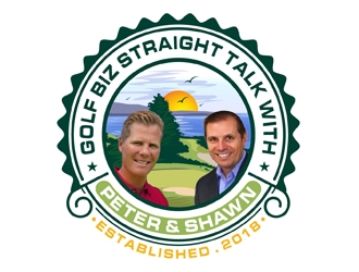 Golf Biz Straight Talk with Peter & Shawn logo design by DreamLogoDesign