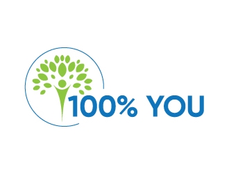 100% YOU  logo design by Erasedink