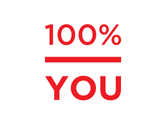 100% YOU  logo design by scolessi