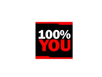 100% YOU  logo design by Aqif