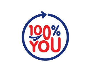 100% YOU  logo design by Foxcody