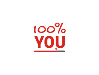 100% YOU  logo design by Barkah