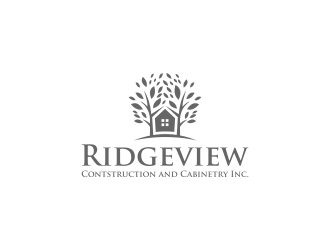 Ridgeview Contstruction and Cabinetry Inc. logo design by kaylee
