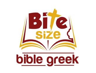 Bite Size Bible Greek logo design by MAXR