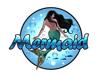 Mermaid logo design by DreamLogoDesign