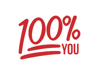 100% YOU  logo design by gcreatives