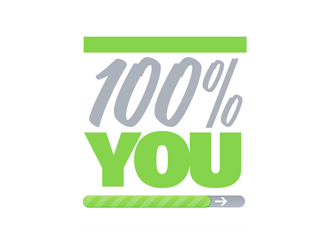 100% YOU  logo design by kunejo